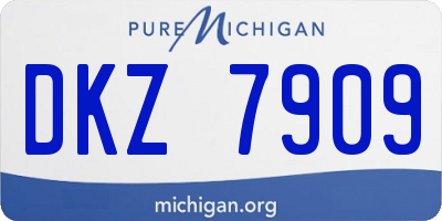 MI license plate DKZ7909