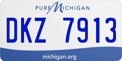 MI license plate DKZ7913