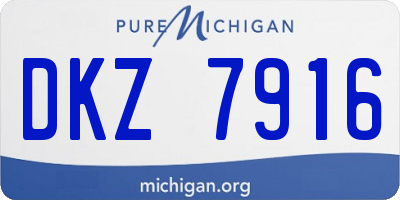 MI license plate DKZ7916