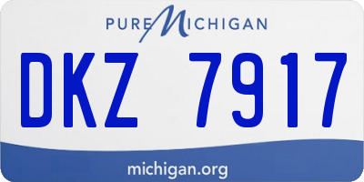 MI license plate DKZ7917