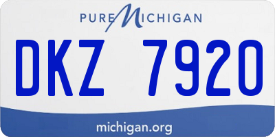 MI license plate DKZ7920