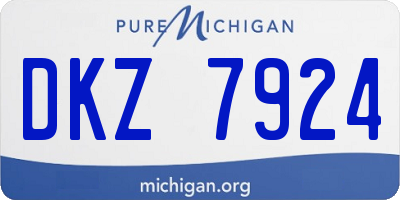 MI license plate DKZ7924