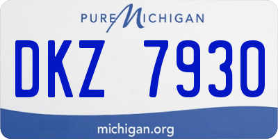 MI license plate DKZ7930