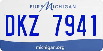 MI license plate DKZ7941
