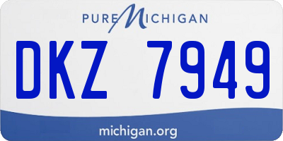 MI license plate DKZ7949