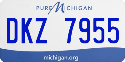 MI license plate DKZ7955