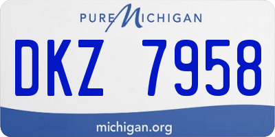 MI license plate DKZ7958