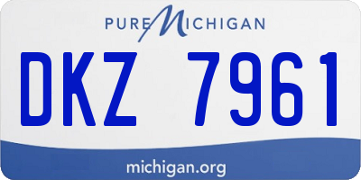 MI license plate DKZ7961