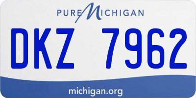 MI license plate DKZ7962