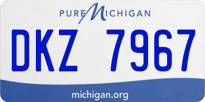 MI license plate DKZ7967