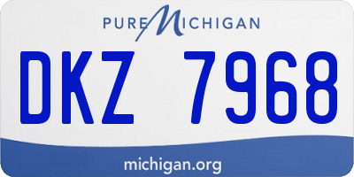 MI license plate DKZ7968