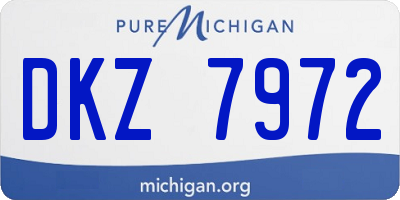 MI license plate DKZ7972