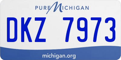 MI license plate DKZ7973