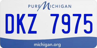 MI license plate DKZ7975