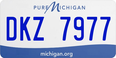 MI license plate DKZ7977