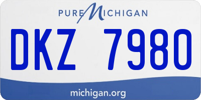 MI license plate DKZ7980