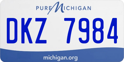 MI license plate DKZ7984
