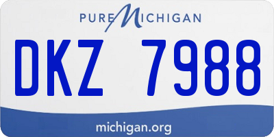 MI license plate DKZ7988