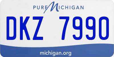 MI license plate DKZ7990