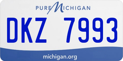 MI license plate DKZ7993