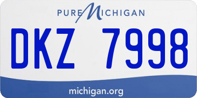 MI license plate DKZ7998
