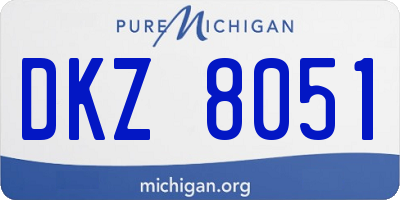 MI license plate DKZ8051
