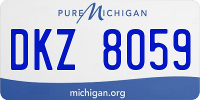 MI license plate DKZ8059