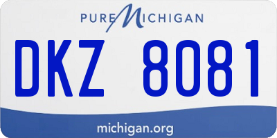 MI license plate DKZ8081