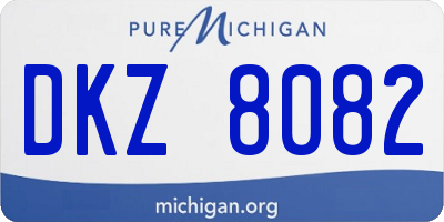 MI license plate DKZ8082