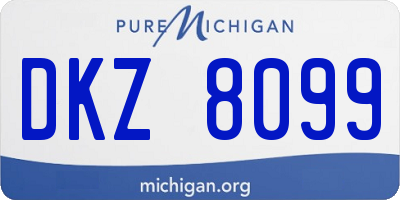 MI license plate DKZ8099
