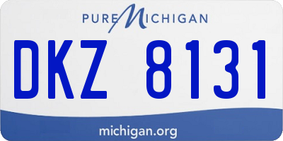 MI license plate DKZ8131