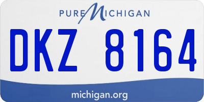 MI license plate DKZ8164
