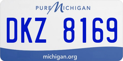 MI license plate DKZ8169