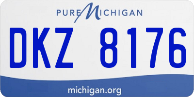 MI license plate DKZ8176
