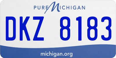 MI license plate DKZ8183