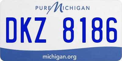 MI license plate DKZ8186