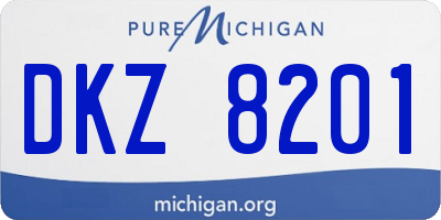 MI license plate DKZ8201
