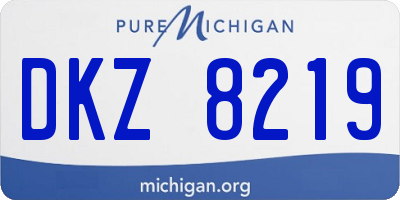 MI license plate DKZ8219