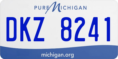 MI license plate DKZ8241