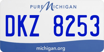 MI license plate DKZ8253