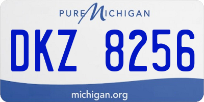 MI license plate DKZ8256