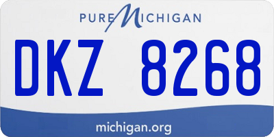 MI license plate DKZ8268