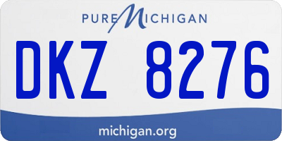 MI license plate DKZ8276