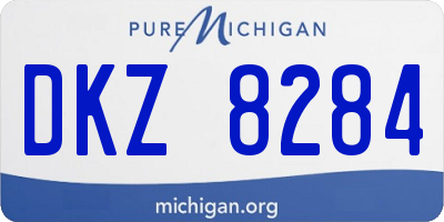 MI license plate DKZ8284