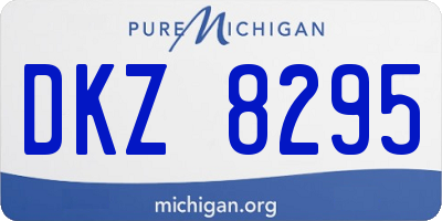 MI license plate DKZ8295