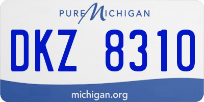 MI license plate DKZ8310