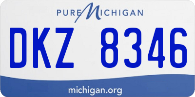 MI license plate DKZ8346