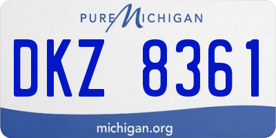 MI license plate DKZ8361