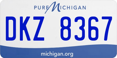 MI license plate DKZ8367