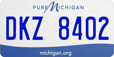MI license plate DKZ8402